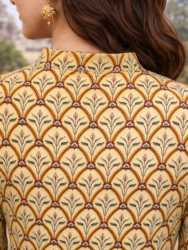 Women's Printed Anarkali Kurta Set with Dupatta & Pants